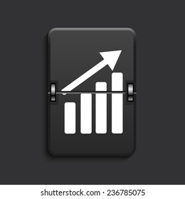 vector modern graph scoreboard black icon. Eps 10