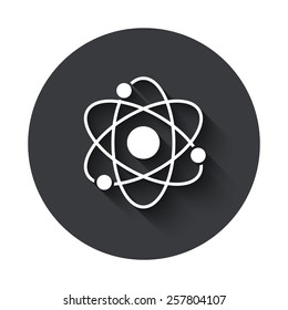 Vector modern gray circle icon on white background