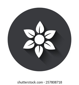 Vector modern gray circle icon on white background