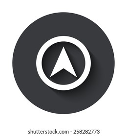 Vector modern gray circle icon on white background