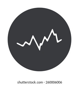 Vector modern  gray circle icon on white background