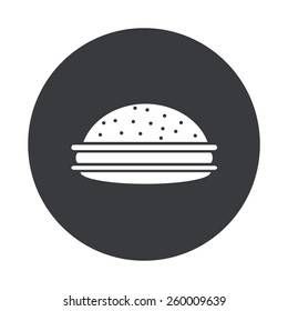 Vector modern  gray circle icon on white background