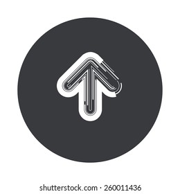 Vector modern  gray circle icon on white background