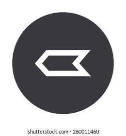 Vector modern  gray circle icon on white background