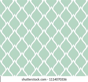 Vector Modern Greem Seamless Pattern. Monochrome Retro Texture. Hipster Geometric Background.