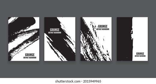 Tapa de la plantilla de diseño de pincel grunge moderno vectorial.