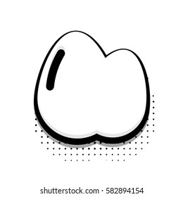 Vector modern halftone easter icon on white background