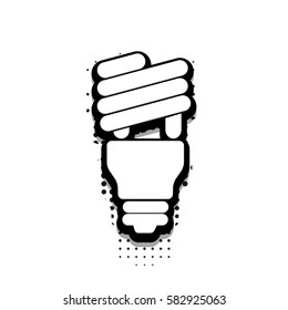 Vector modern halftone idea icon on white background