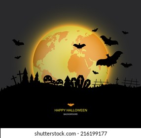 Vector modern halloween background. Eps 10 illustration