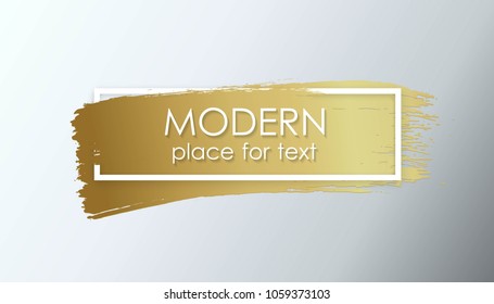 Vector modern hand drawn frame, place for text. Brush stroke background design.