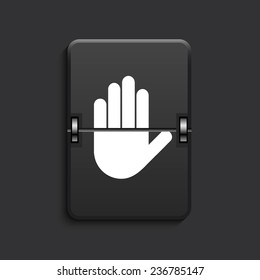 vector modern hand scoreboard black icon. Eps 10