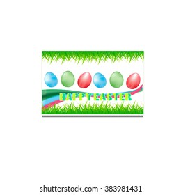 Vector modern happy easter background illustration spring 