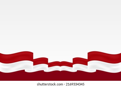 Vector modern happy Indonesia independence day banner greeting card background