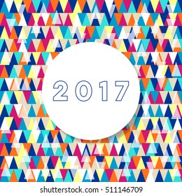 Vector modern happy new year 2017 greeting card