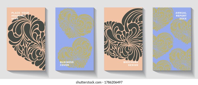 Vector modern heart icon with colorful polygonal texture. Modern flat vector illustration with place for text. Layered file Modern cover design