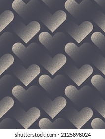 Vector Corazón Moderno Patrón Sin Maravilla San Valentín Día Fondo estético de fondo moderno Resumen de fondo. Símbolo de amor gráfico de corazón punteado continuo envolver papel de textura con sombra. Ilustración de arte escalable