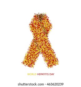 Vector modern hepatitis circles desigen. Colorful ribbon isolated on white background