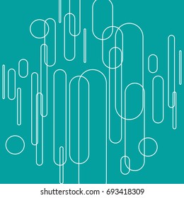 Vector - Modern hipster style abstraction made with different style lines and shapes. Colorful bright abstract graphic element. Vivid stylish futuristic arrangement composition. Vector illustration