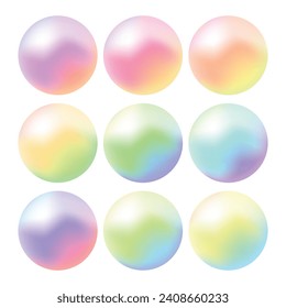 Vector modern holographic gradient collection.