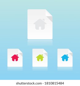 Vektorgrafik-Symbole für moderne Home-Dokumente