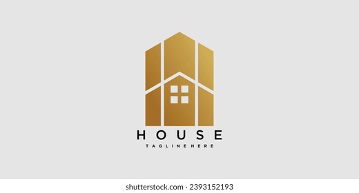 Vector modern home logo. Premium Vector