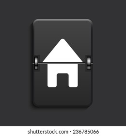 vector modern home scoreboard black icon. Eps 10