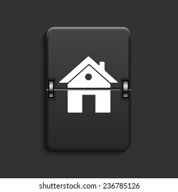 vector modern home scoreboard black icon. Eps 10