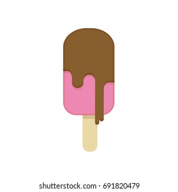 Vector modern ice cream isolated on white