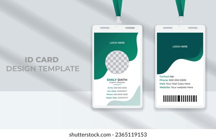 vector modern id card design template