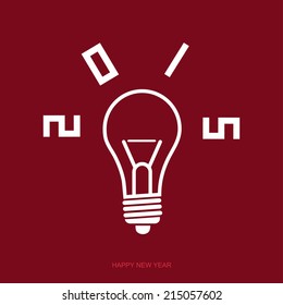 Vector modern idea background. New year 2015