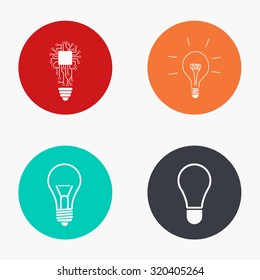 Vector modern idea colorful icons set on white background