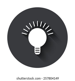 Vector modern idea gray circle icon on white background