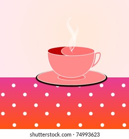 Vector modern illustration of cup of tea