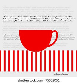 Vector modern illustration of cup of tea