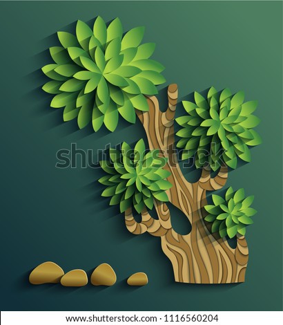 Similar – Image, Stock Photo Optical illusion tree shadow
