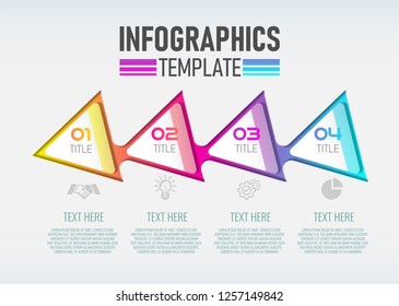 Vector modern Infographic 3d label, template design. Business concept, Infograph with number 4 options.