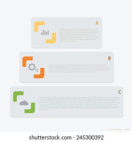Vector modern infographic background. Business development template