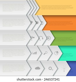 Vector modern infographic background. Business development template
