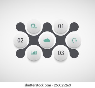 Vector modern infographic background. Business development template