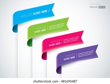 Vector de plantillas de banner de infografía modernas