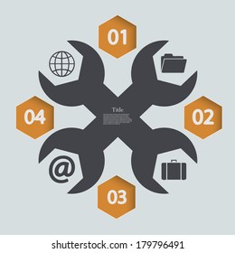 Vector modern infographic element design. Eps 10