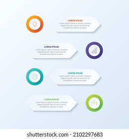 Vector modern infographic elements for business with icons template design.