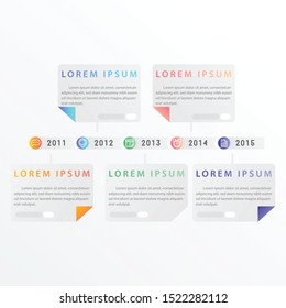 Vector modern infographic with five steps for presentation. Business infographic template with options for brochure, workflow layout, diagram 