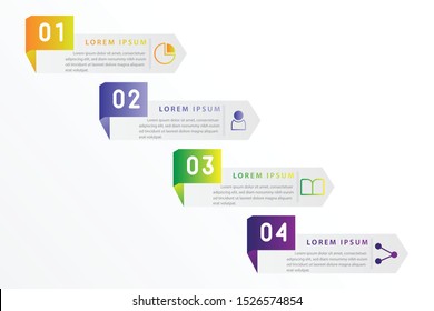 Vector modern infographic with fiver steps for presentation. Business infographic template with options for brochure, workflow layout, diagram, business step options, banner, and web design.