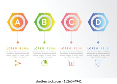 Vector modern infographic with fiver steps for presentation. Business infographic template with options for brochure, workflow layout, diagram, business step options, banner, and web design.