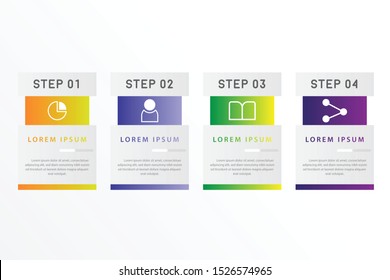 Vector modern infographic with fiver steps for presentation. Business infographic template with options for brochure, workflow layout, diagram, business step options, banner, and web design.