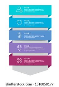Vector modern infographic template arrow for five diagrams, graph, presentation. Business concept with 5 options, stages, parts. Used for content, step for step, timeline, workflow, web, report