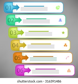 Vector Modern  Infographics Banners Isolated on Grey Background