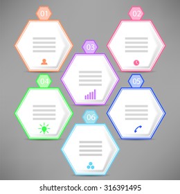 Vector Modern  Infographics Banners Isolated on Grey Background