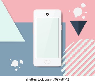 Vector Modern Infographics Cell Phones On the abstract background